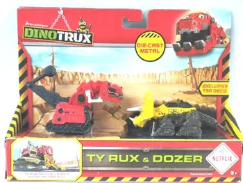 С оригинальной коробкой, Динозавровый грузовик Dinotrux, съемные игрушечные машинки с динозаврами, мини-модели детских подарков, модели динозавров