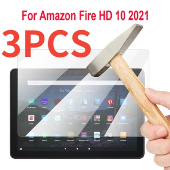 Защитная пленка из закаленного стекла 3ШТ 9H для Amazon Fire HD 10 2021, защитная прозрачная пленка 10,1 дюйма для Kindle Fire HD 10