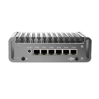 HUNSN RJ25a, Микро-брандмауэр, Мини-ПК, Intel I5 1135G7/I7 1165G7, VPN, Компьютер-маршрутизатор, AES-NI, 6 x Intel I211, COM, HD, 4 x USB3.1