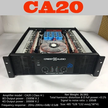 CA20 Профессиональный усилитель мощности Pure Power Amp 2 канала (3u) KTV/Сцена/Домашние развлечения KTV 8 Ом 1500 Вт * 2/4 Ом 3000 Вт * 2