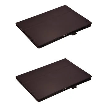2X Складной чехол-книжка с вкладками Для 10,8-дюймового планшетного ПК Microsoft Surface 3 Коричневого цвета