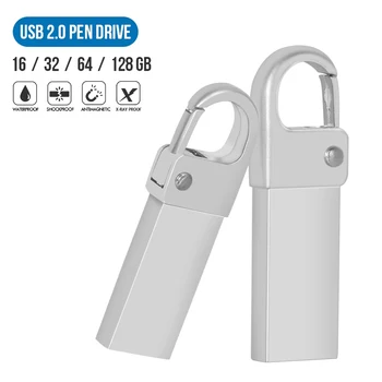 USB металлические флэш-накопители 64 ГБ 128 ГБ флеш-накопитель 8 ГБ USB 2,0 высокоскоростная карта памяти 32 ГБ USB-накопитель для фотосъемки