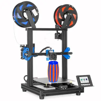 3D-принтер Tronxy XY-2 PRO-2E Titan 2-В-1-ИЗ I3 FDM с двухцветной печатью Размером 255x255x245 мм, совместимый с гибкой нитью накаливания