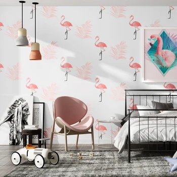 Обои для домашнего декора в скандинавском стиле с розовым Фламинго, Обои для стен спальни, гостиной, Домашняя Карта мира, пара сравнений